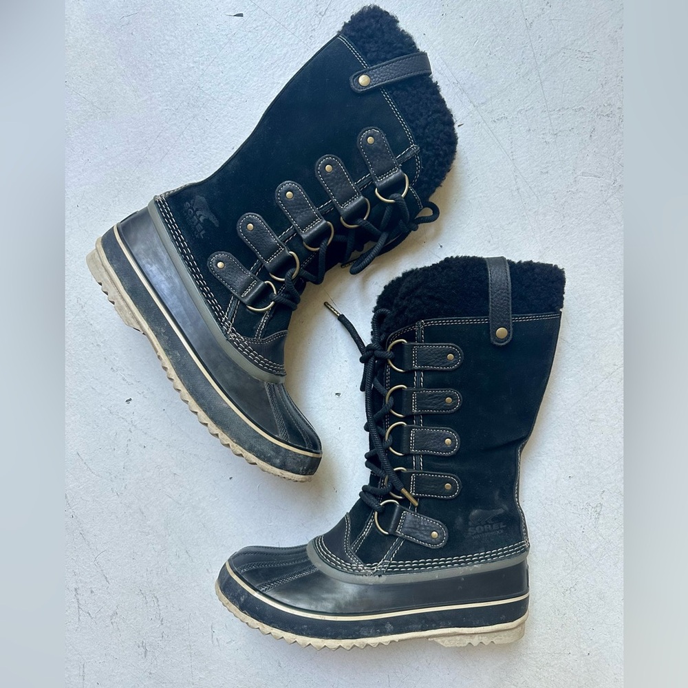 Sorel Joan of Arctic tall black waterproof winter boots 10